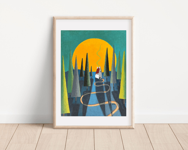 Signed A3 Print of Quirky House