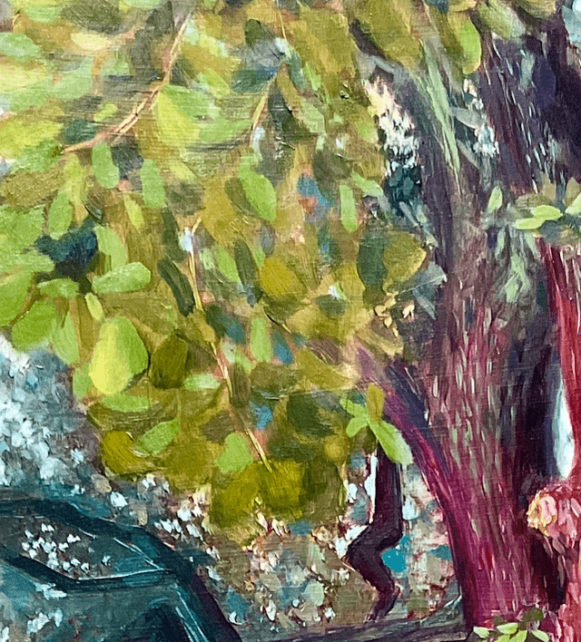 Original Oil Painting, Red Oak