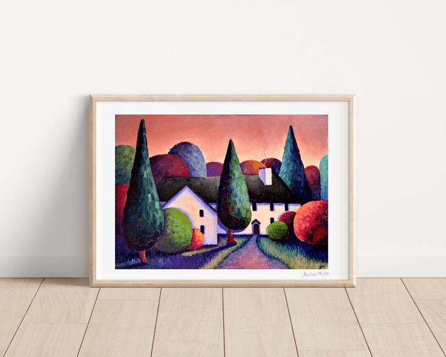 Signed A3 Print of Late Summer House