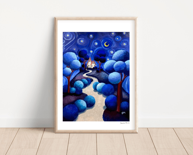 Signed A3 Print of Blueberry Tree Hill