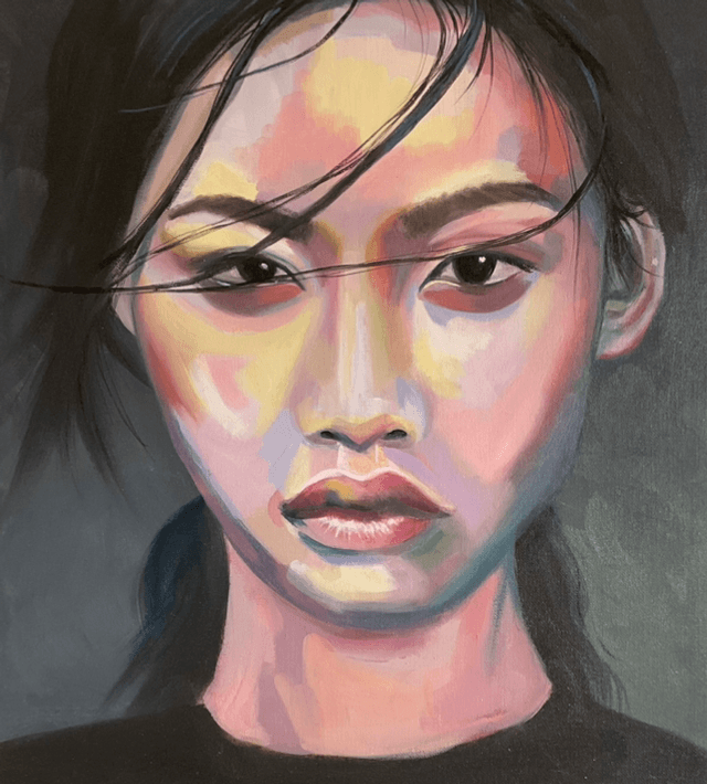 Original study in oils, Fierce Portrait 