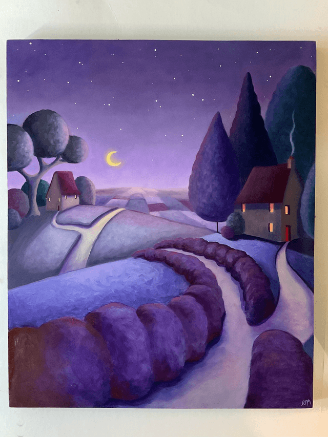 Original Oil Painting, Sugar Plum Night