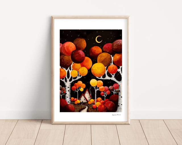 Signed A3 Print of House in Bubble Wood