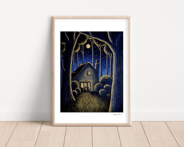 Signed A3 Print of Oak Tree Cottage